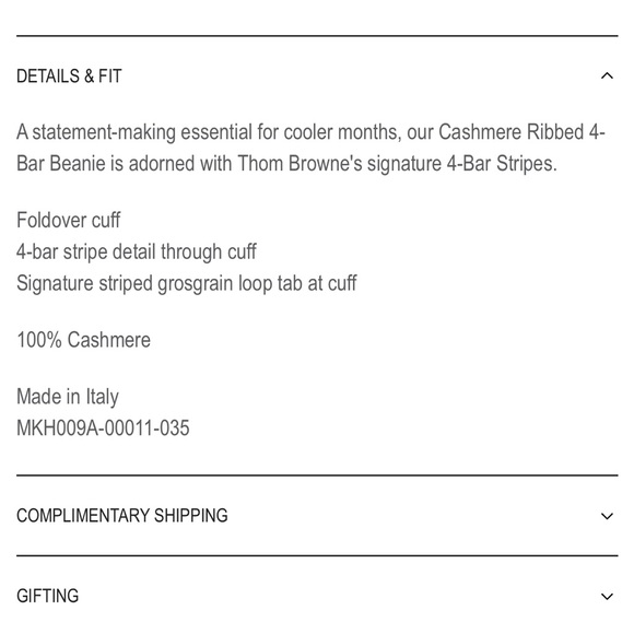 Authentic Thom Browne CASHMERE RIB 4-BAR HAT - Picture 4 of 6